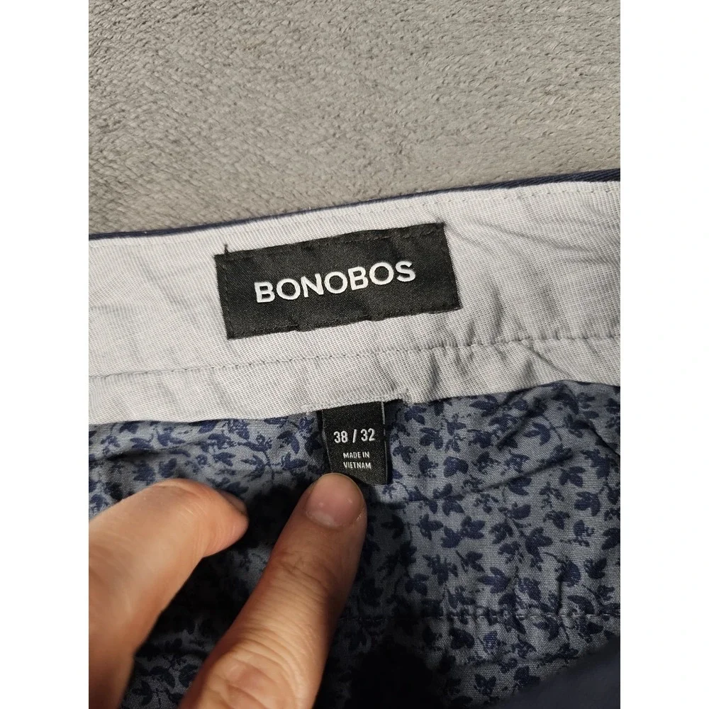 Bonobos Mens 38x32 Slim Taper Original Stretch‎ Twill 5-Pocket Chinos Navy Blue